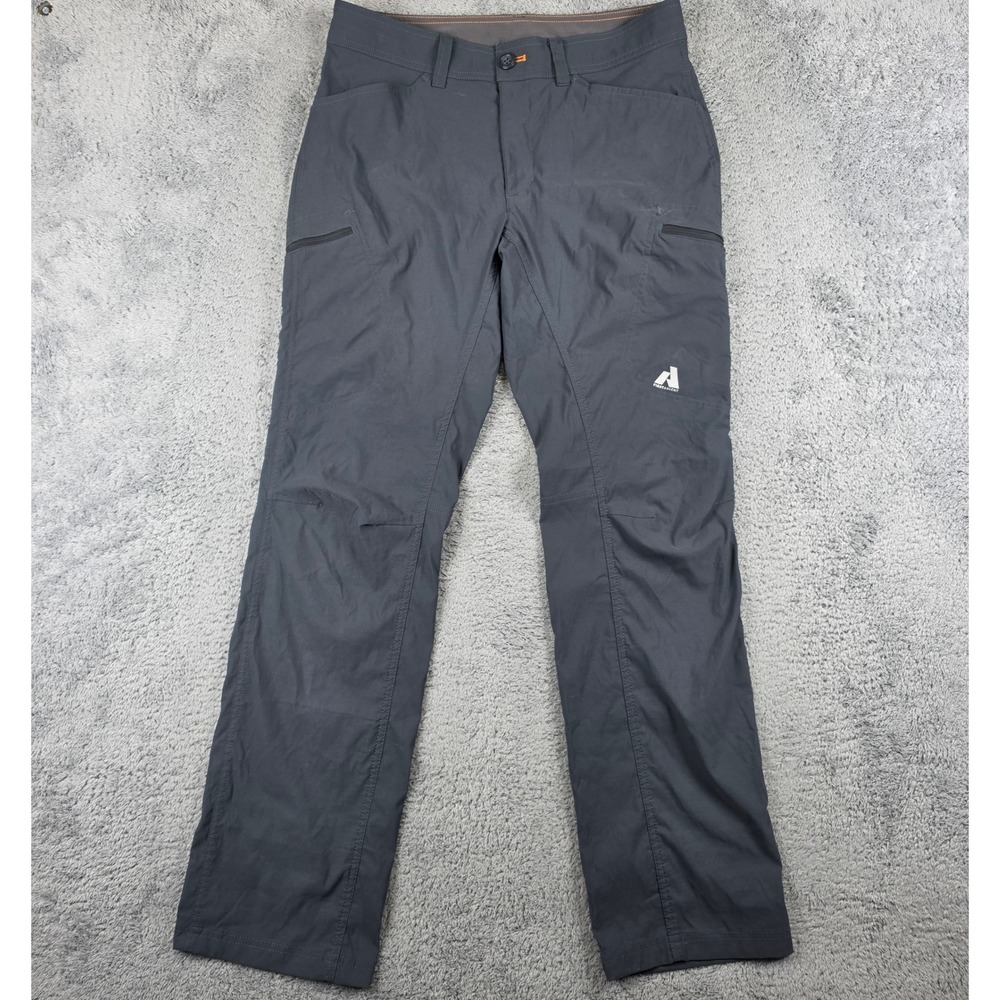 Eddie Bauer First Ascent Guide Pants Mens 32x34 Gray Hiking Technical Outdoors